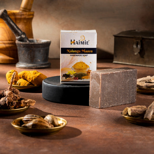 Combat Acne & Brighten Skin Naturally: HAIMIE Nalungu Mavu Soap (100gm) - Ayurvedic Power