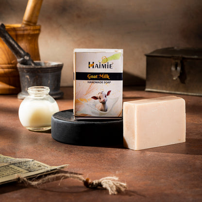 Luxurious Lather, Radiant Skin: HAIMIE Goat Milk Soap (100gm) - Natural Face & Body