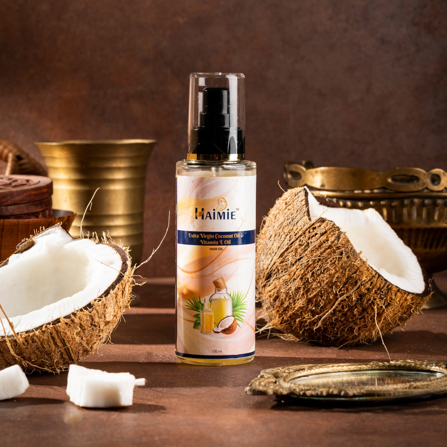 Combat Hair Loss Naturally: HAIMIE Coconut Oil with Vitamin E (100ml) - Nourish & Strengthen