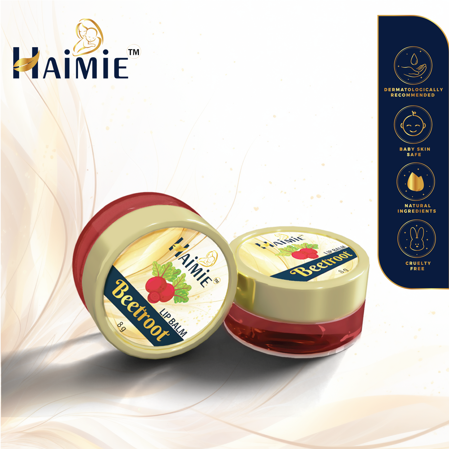 Hydrate & Tint Lips Naturally: HAIMIE Beetroot Lip Balm (8g) - Enhance & Moisturize