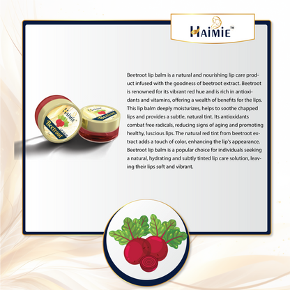 Hydrate & Tint Lips Naturally: HAIMIE Beetroot Lip Balm (8g) - Enhance & Moisturize