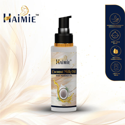 Nurture Baby's Skin Naturally: HAIMIE Coconut Milk Baby Massage Oil (100ml) - Deep Hydration