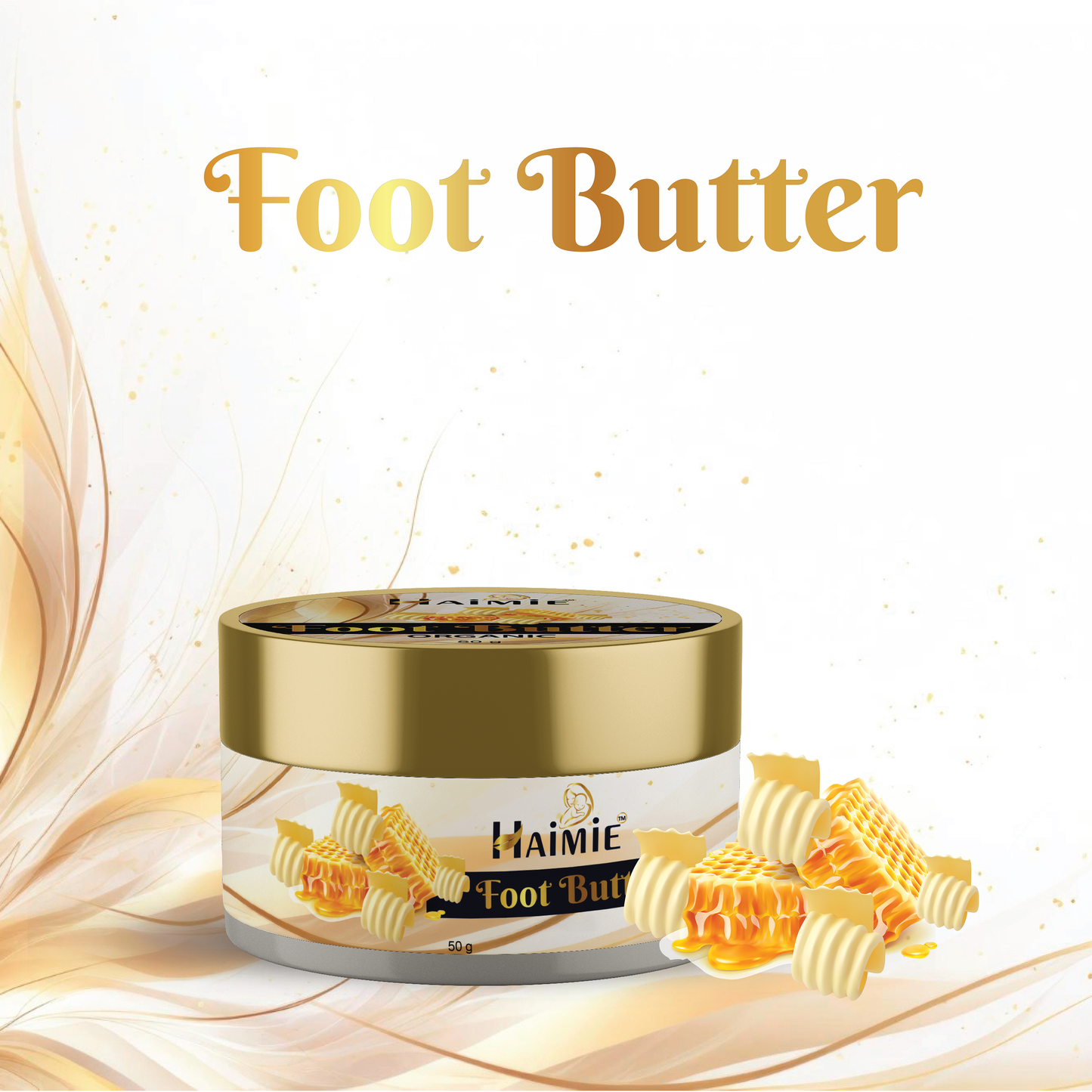 Soften Cracked Heels Fast: HAIMIE Bee Wax Foot Butter (50g) - Deep Moisture & Repair