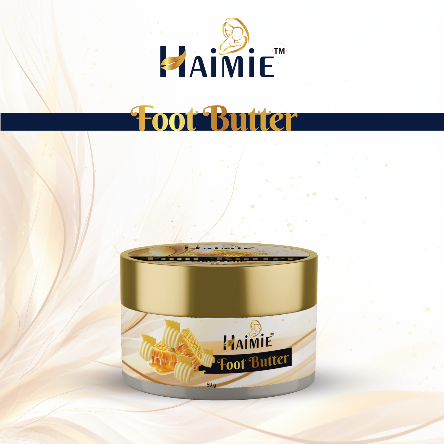 Soften Cracked Heels Fast: HAIMIE Bee Wax Foot Butter (50g) - Deep Moisture & Repair