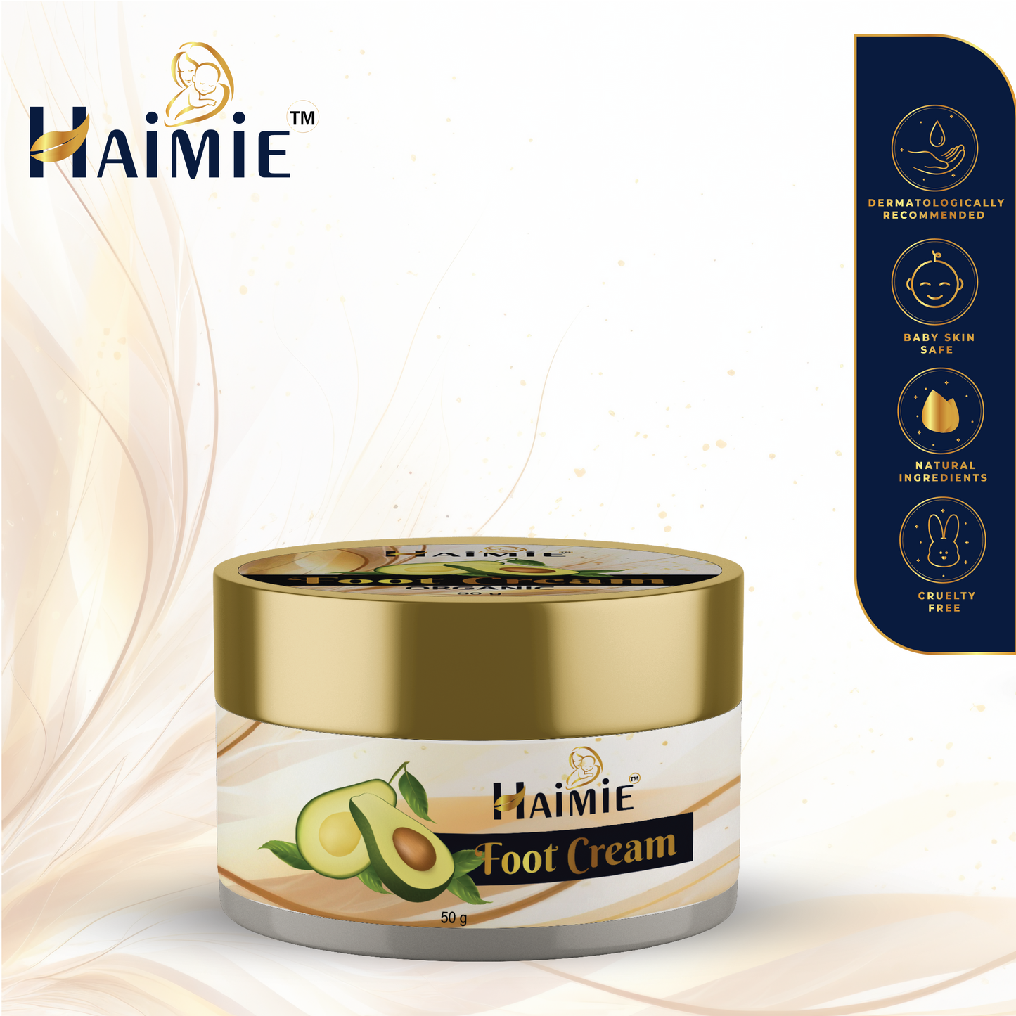 Heal Cracked Heels Fast: HAIMIE Avocado Foot Cream (50g) - Deep Moisture & Repair