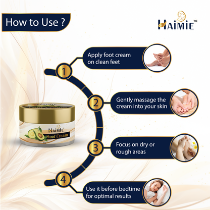 Heal Cracked Heels Fast: HAIMIE Avocado Foot Cream (50g) - Deep Moisture & Repair