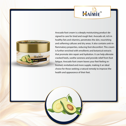 Heal Cracked Heels Fast: HAIMIE Avocado Foot Cream (50g) - Deep Moisture & Repair