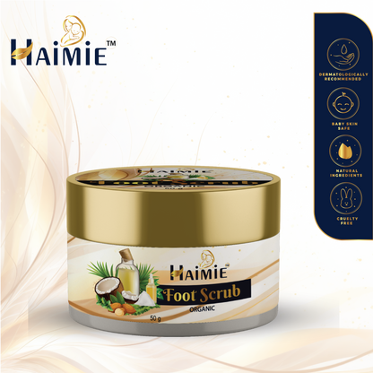 Buff Away Dryness: HAIMIE Natural Foot Scrub (50g) - Exfoliate & Reveal Soft, Smooth Feet