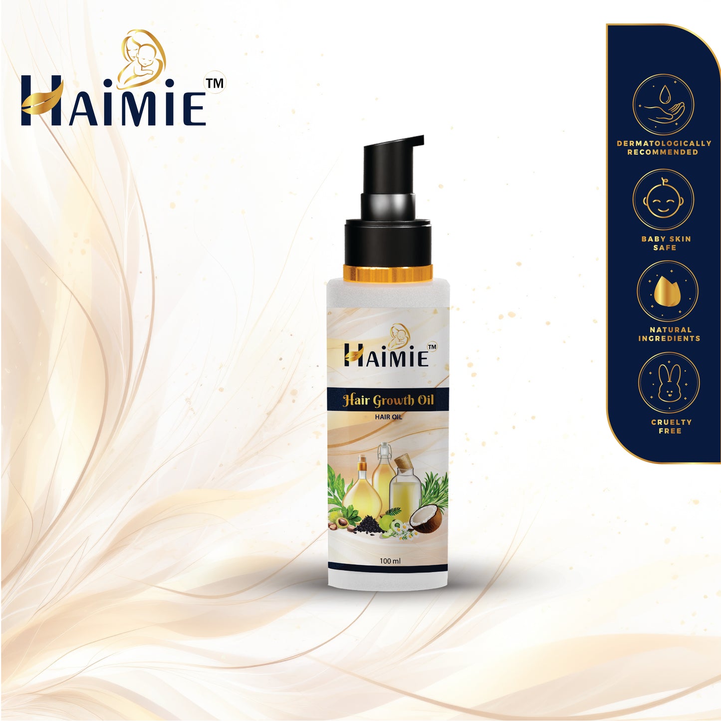 Combat Hair Loss & Split Ends: HAIMIE Customized Hair Growth Oil (100ml) - Targeted Nourishment