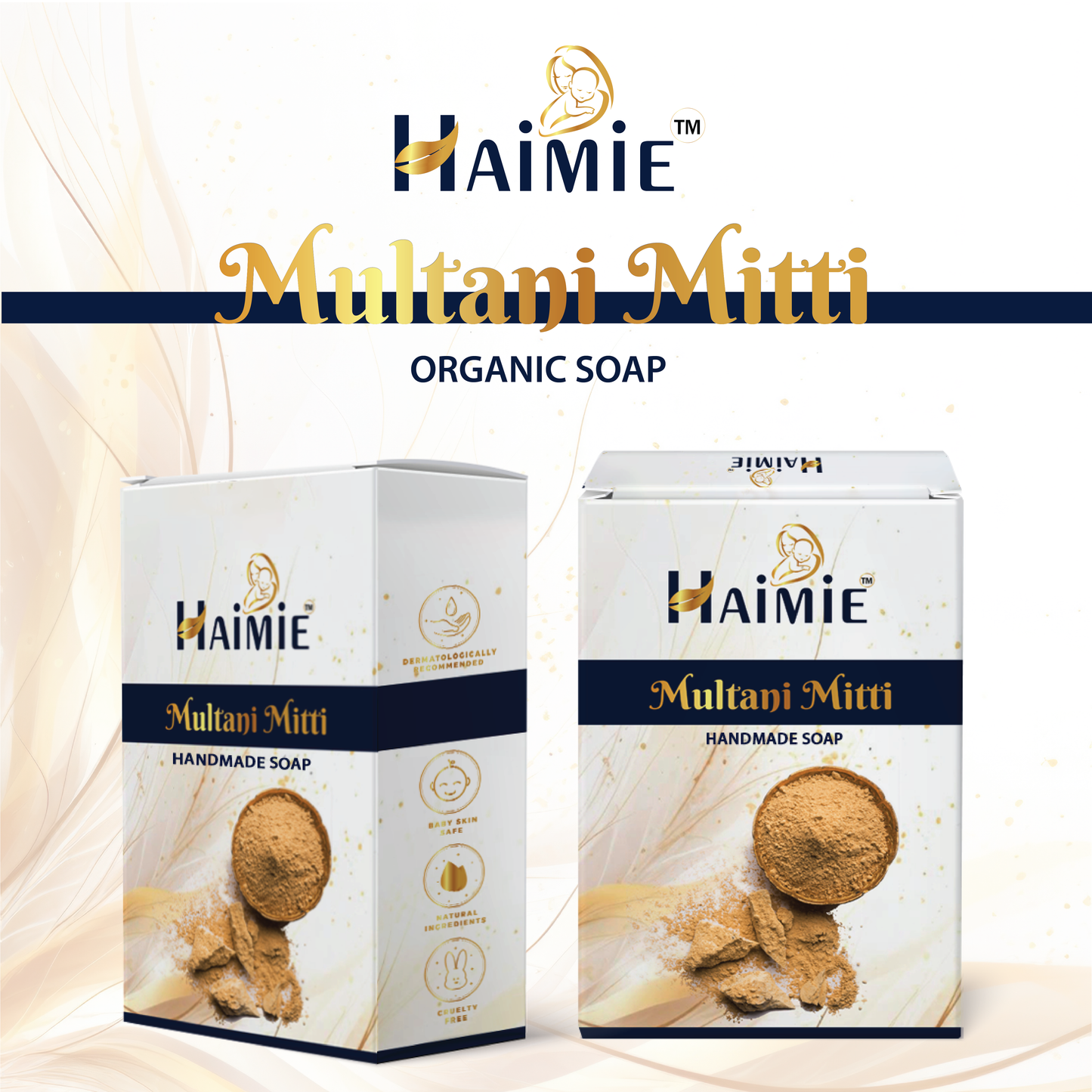 Combat Tanning & Impurities: HAIMIE Multani Mitti Soap (100gm) - Natural Deep Cleansing