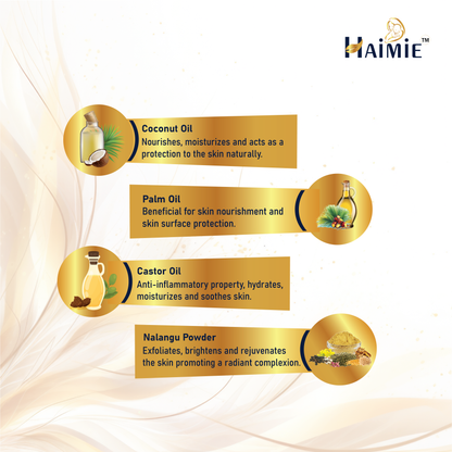 Combat Acne & Brighten Skin Naturally: HAIMIE Nalungu Mavu Soap (100gm) - Ayurvedic Power