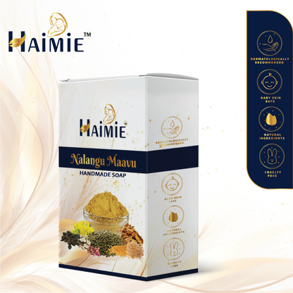 Combat Acne & Brighten Skin Naturally: HAIMIE Nalungu Mavu Soap (100gm) - Ayurvedic Power