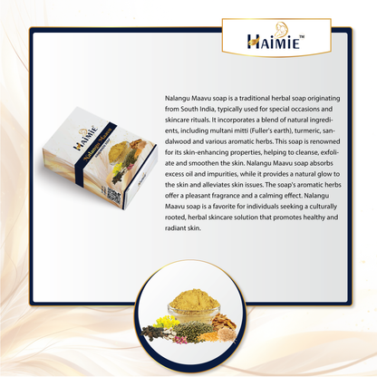 Combat Acne & Brighten Skin Naturally: HAIMIE Nalungu Mavu Soap (100gm) - Ayurvedic Power