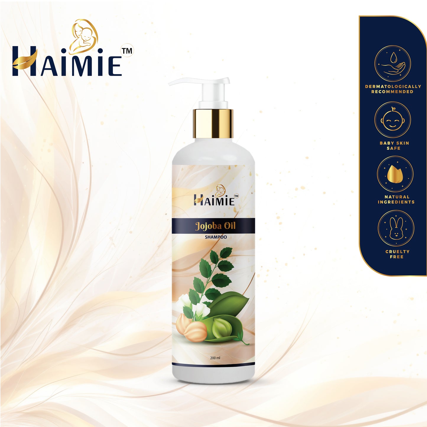 Thicker, Stronger Hair Naturally: HAIMIE Jojoba Oil Shampoo (200ml) - Promotes Growth & Shine