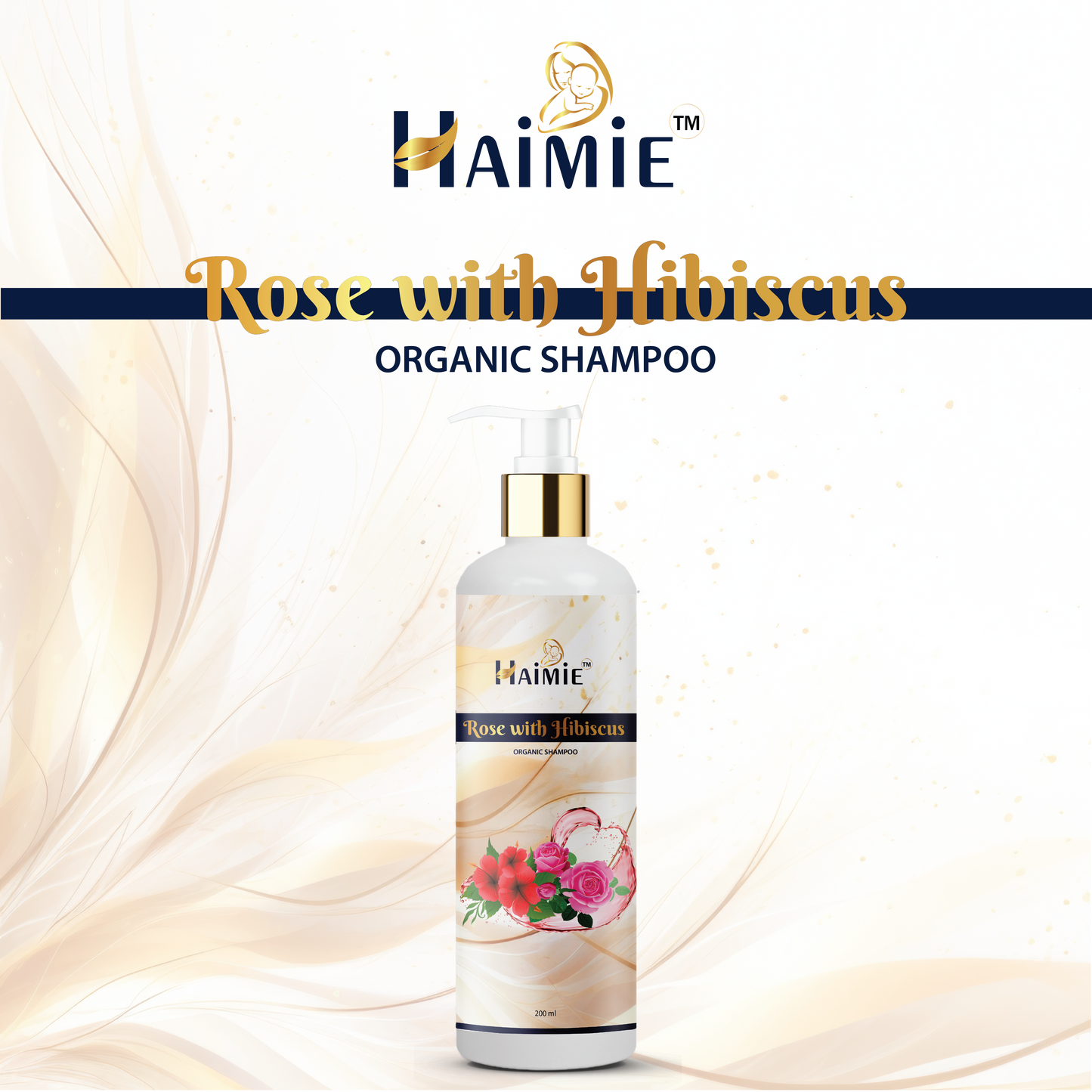 Thicker, Stronger Hair Naturally: HAIMIE Rose & Hibiscus Shampoo (200ml) - Nourish & Stimulate Growth