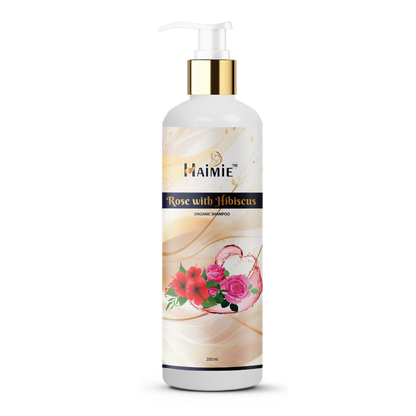 Thicker, Stronger Hair Naturally: HAIMIE Rose & Hibiscus Shampoo (200ml) - Nourish & Stimulate Growth