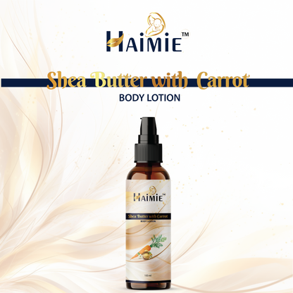 Combat Signs of Aging Naturally: HAIMIE Shea & Carrot Lotion (100ml) - Hydrate & Rejuvenate