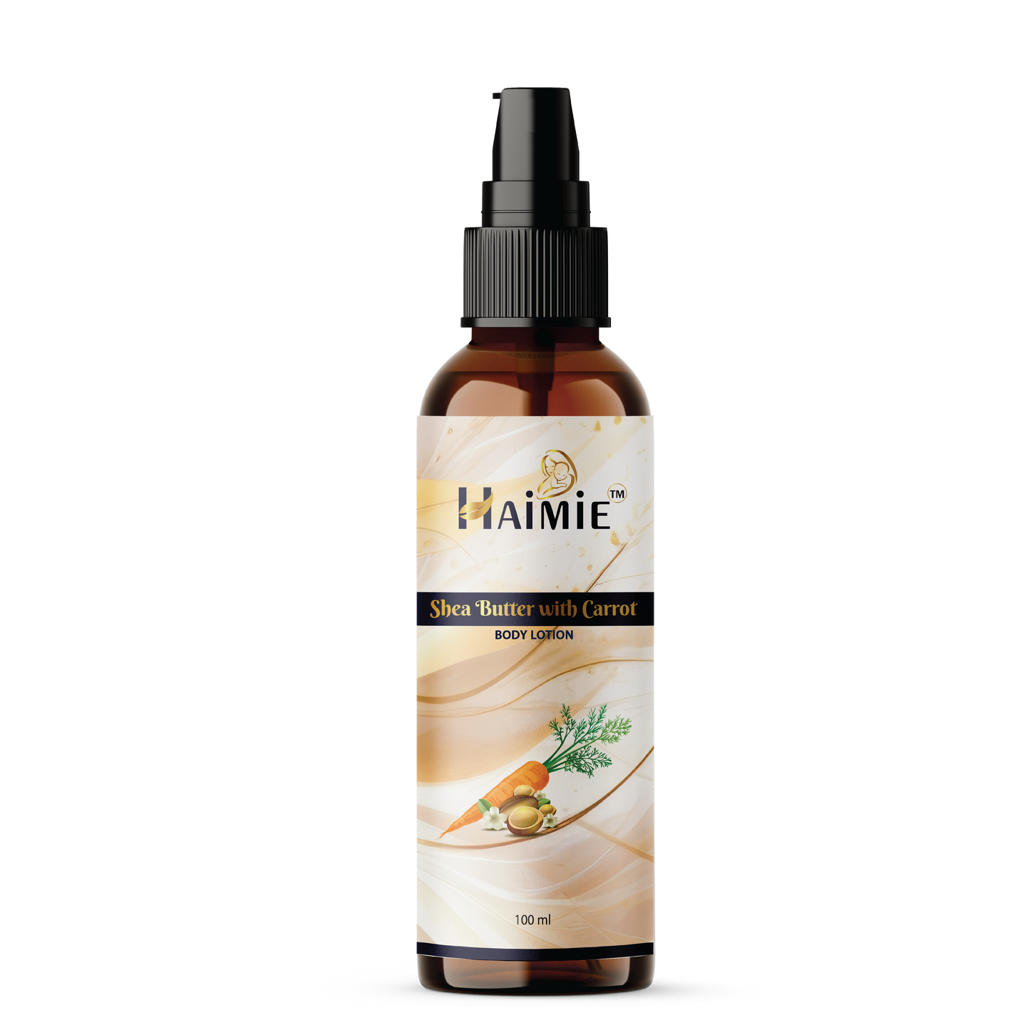 Combat Signs of Aging Naturally: HAIMIE Shea & Carrot Lotion (100ml) - Hydrate & Rejuvenate