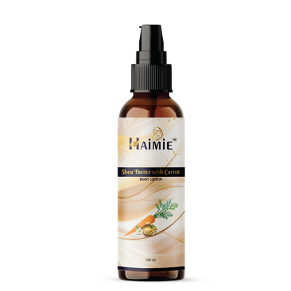 Combat Signs of Aging Naturally: HAIMIE Shea & Carrot Lotion (100ml) - Hydrate & Rejuvenate