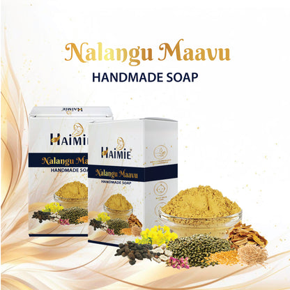 Combat Acne & Brighten Skin Naturally: HAIMIE Nalungu Mavu Soap (100gm) - Ayurvedic Power