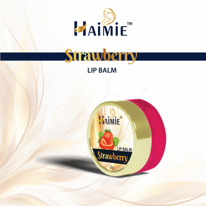 Hydrate & Kiss Dryness Goodbye: HAIMIE Strawberry Lip Balm (8g) - Long-Lasting Moisture