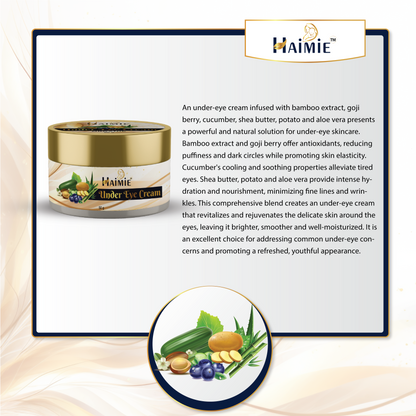 Combat Dark Circles & Puffiness: HAIMIE Multi-Action Eye Cream (50g) - Natural Ingredients